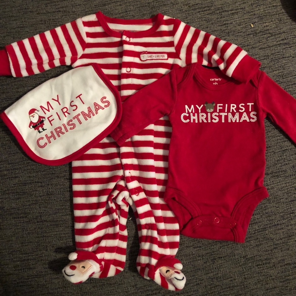 Newborn 1st Christmas outfit